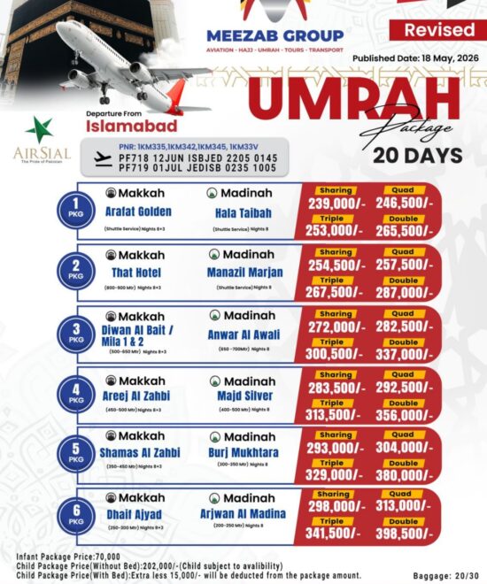 Islamabad Umrah Package