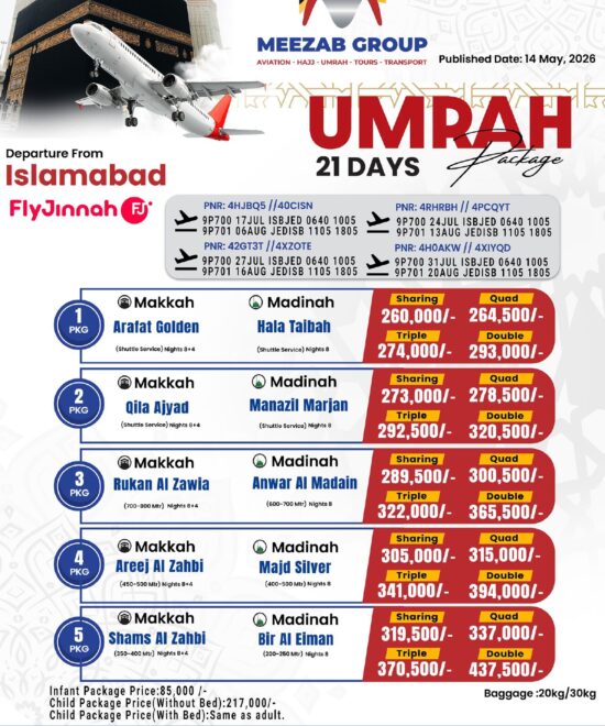 Islamabad Umrah Package