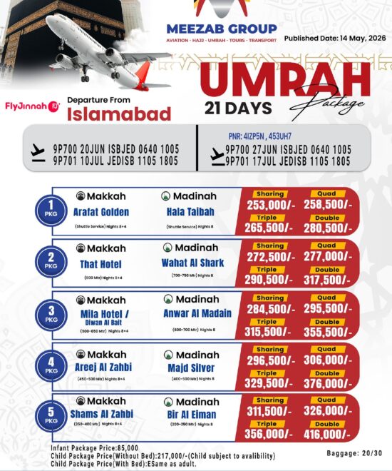 Islamabad Umrah Package