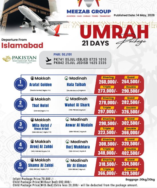 Islamabad Umrah Package