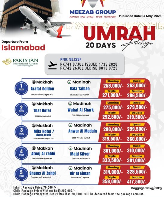 Islamabad Umrah Package