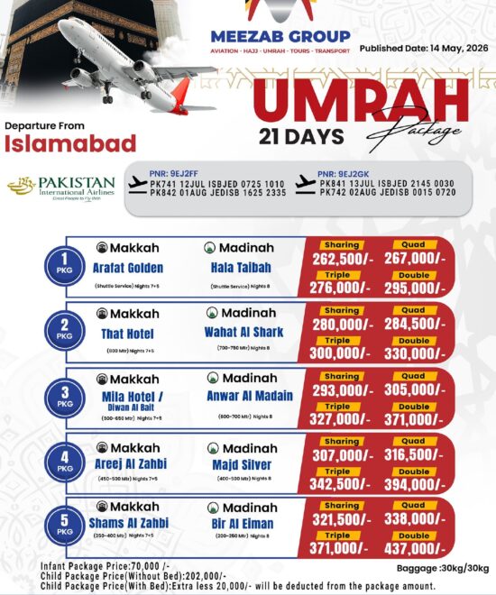 Islamabad Umrah Package