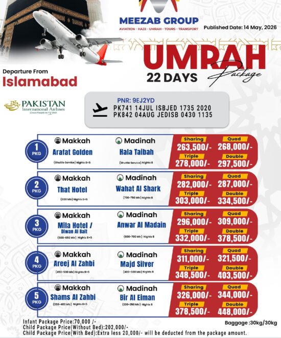 Islamabad Umrah Package