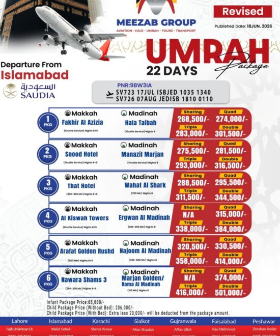Islamabad Umrah Package