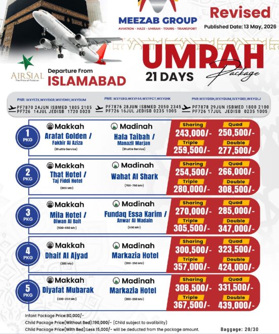 Islamabad Umrah Package
