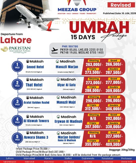Lahore umrha package