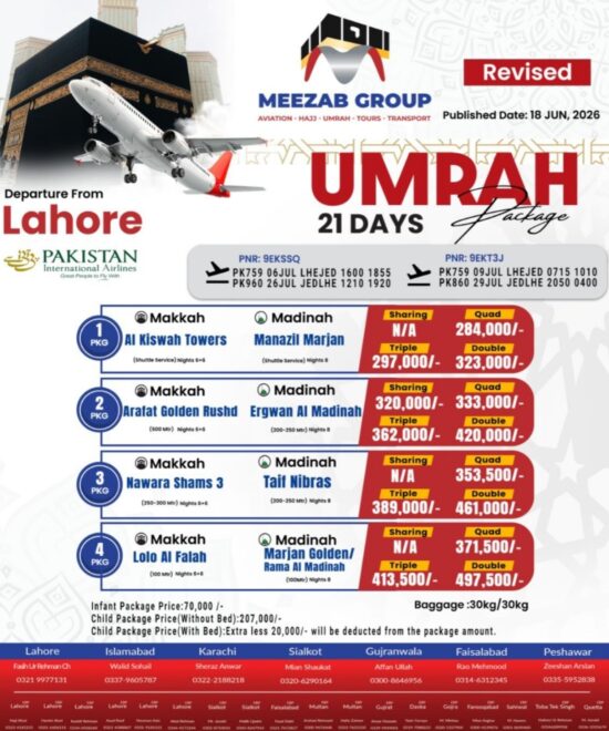 Lahore umrha package