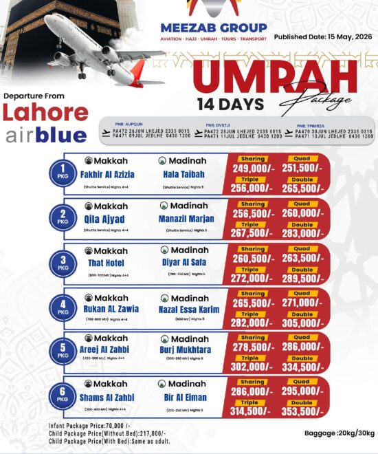 Lahore Umrah Package