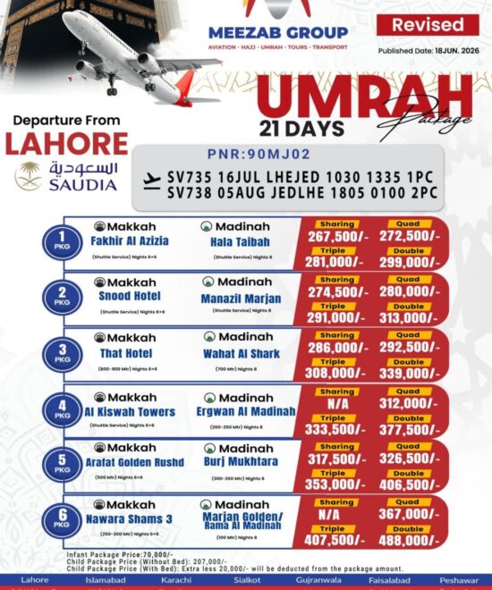 Lahore umrha package
