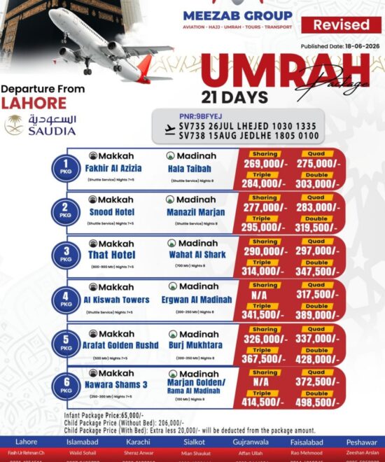 Lahore umrha package
