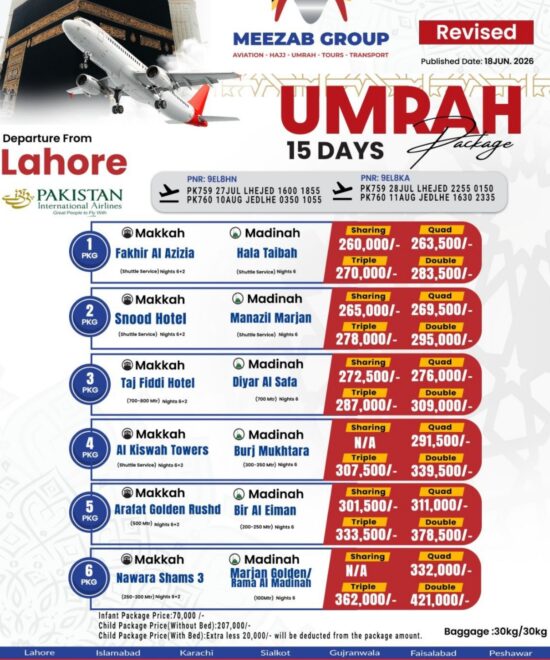 Lahore umrha package