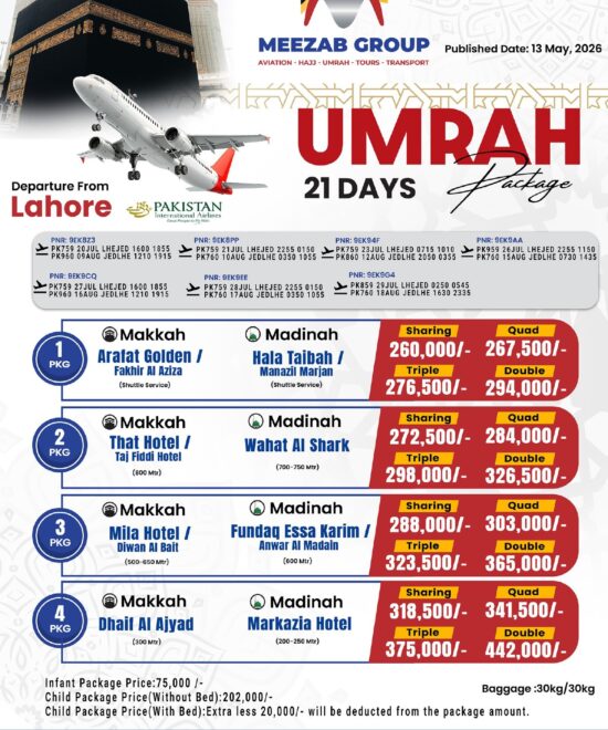 Lahore Umrah Package