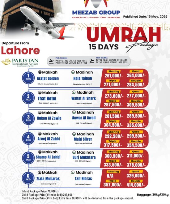 Lahore Umrah Package