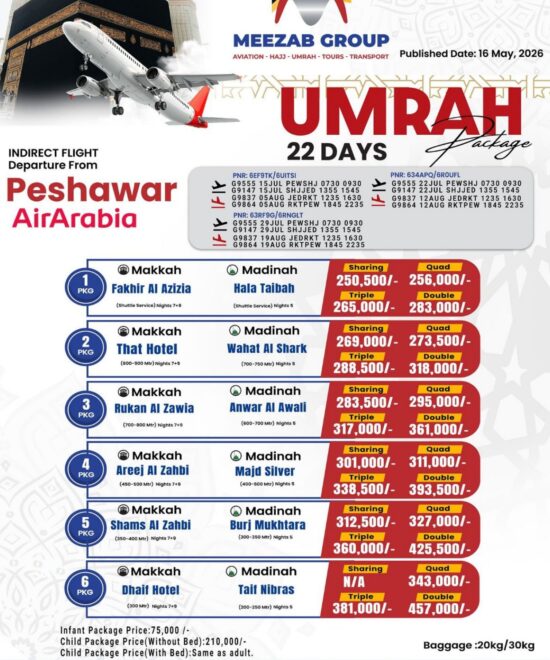 Peshawar Umrah Package