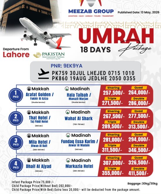 Lahore Umrah Package