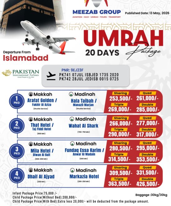 Islamabad Umrah Package