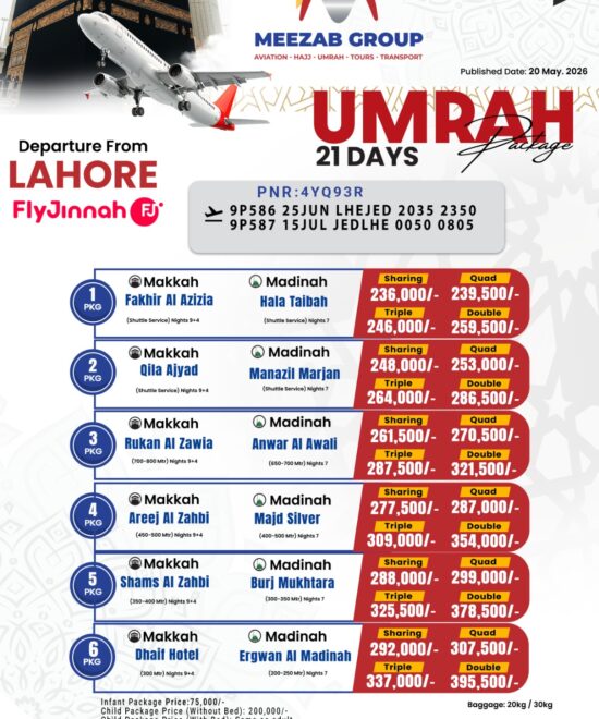 Lahore Umrah Package