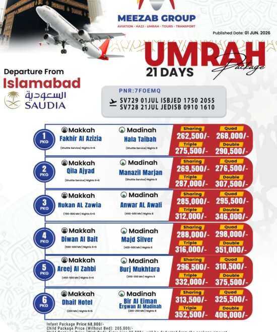 Islamabad Umrah Package
