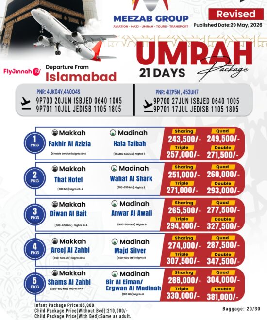 Islamabad Umrah Package