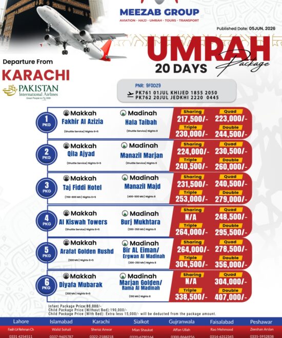 karachi  umrha package