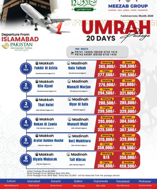 Islamabad Umrah Package