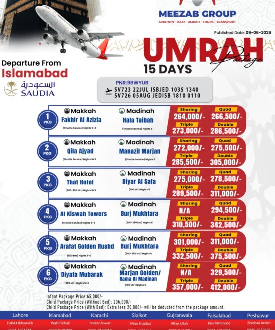 Islamabad Umrah Package
