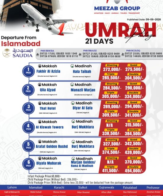 Islamabad Umrah Package