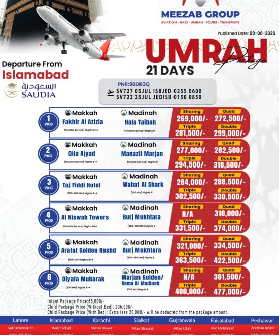 Islamabad Umrah Package