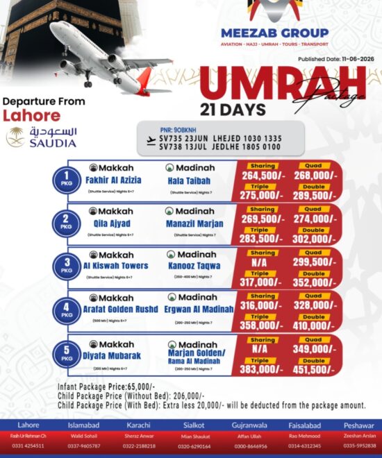 Lahore umrha package