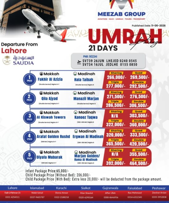 Lahore umrha package