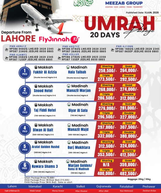 Lahore  umrha package