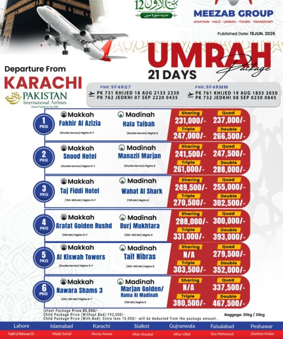 karachi  umrha package