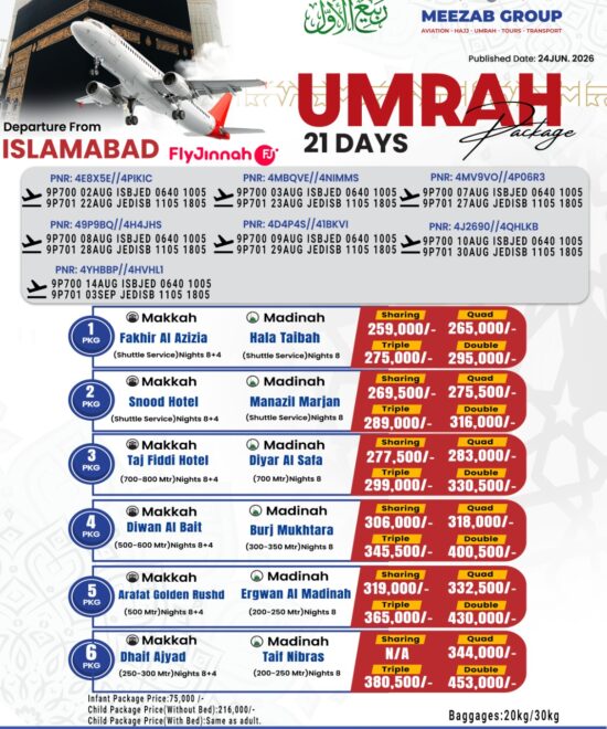 Islamabad Umrah Package
