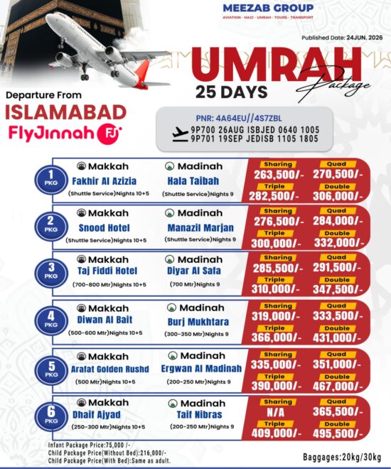 Islamabad Umrah Package