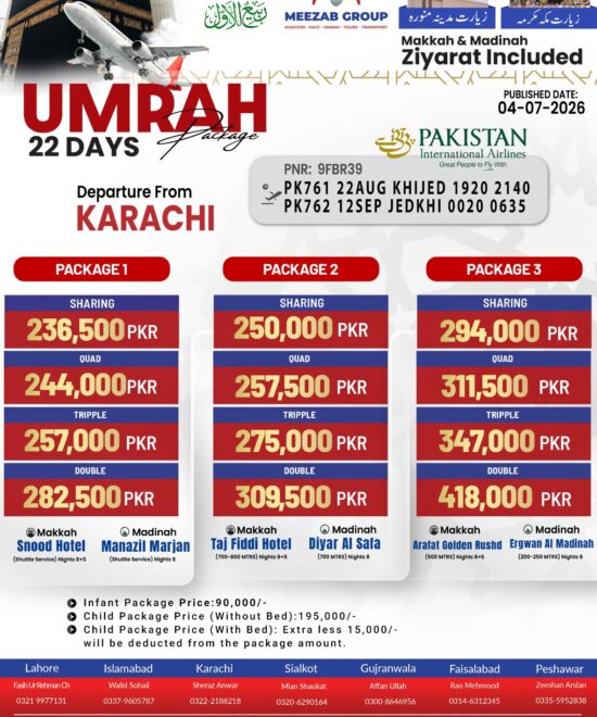 karachi  umrha package