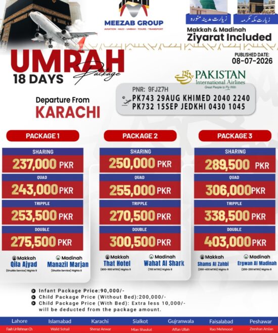karachi  umrha package