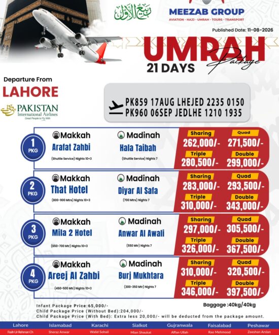 Lahore Umrah Package