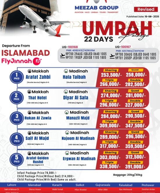 Islamabad Umrah Package