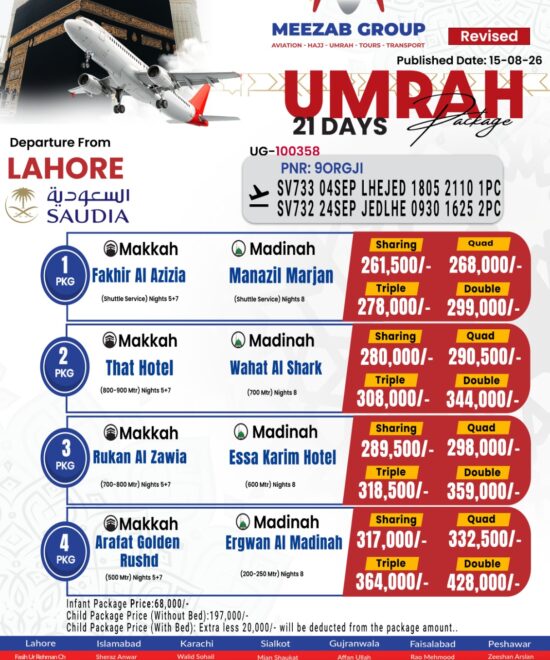 Lahore Umrah Package
