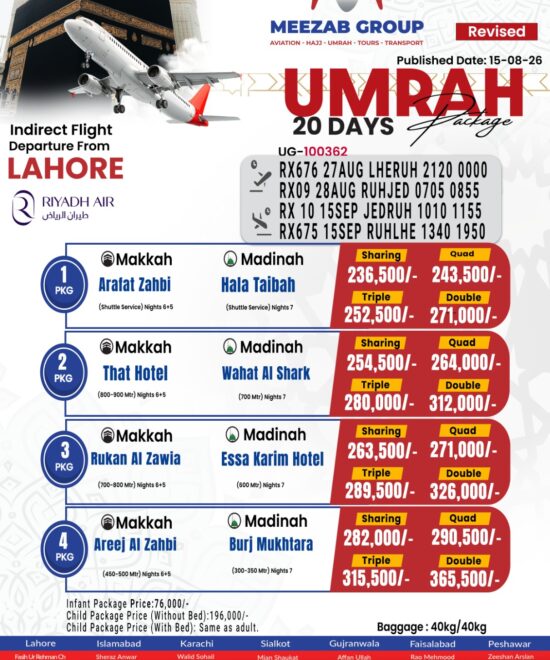Lahore Umrah Package