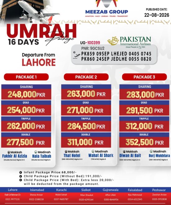 Lahore Umrah Package