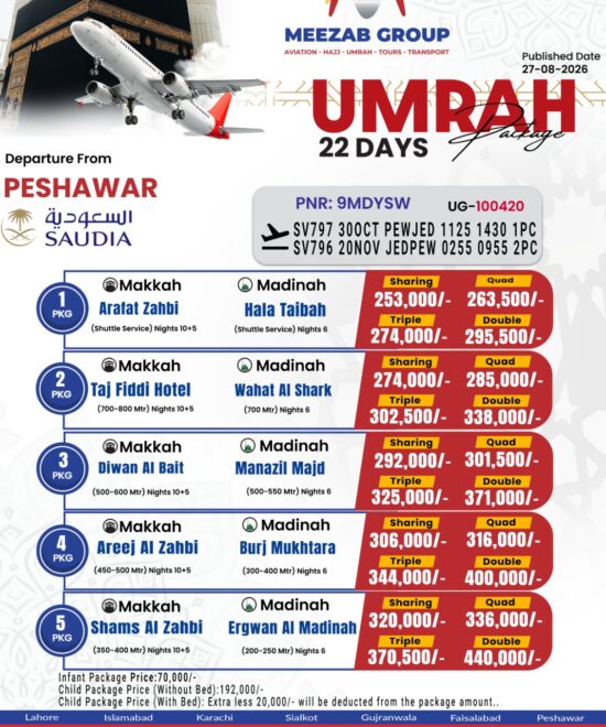 Peshawar Umrah Package