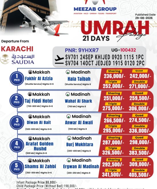 karachi  umrha packager