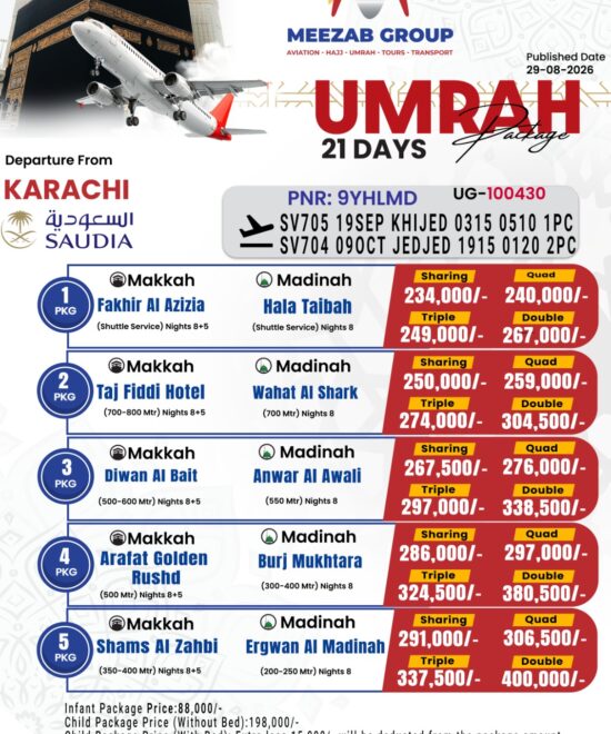 karachi  umrha packager