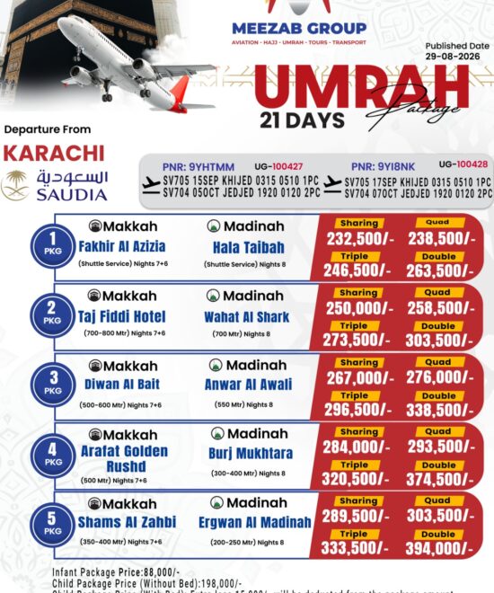 karachi  umrha packager