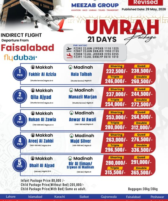 Faislabad Umrah Package