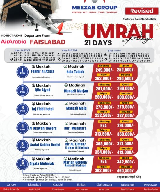 Faislabad Umrah Package