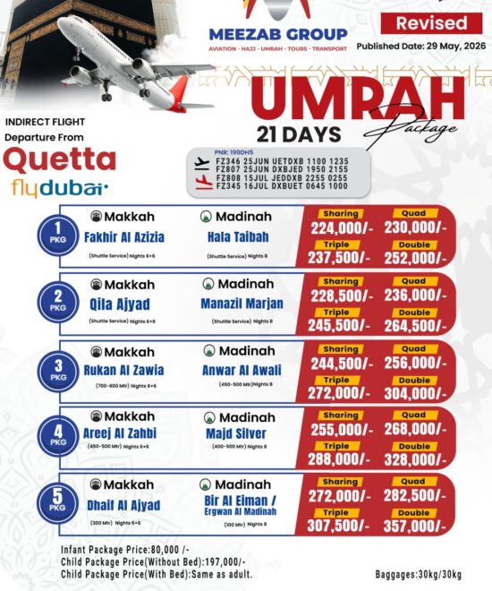 Quetta Umrah Package