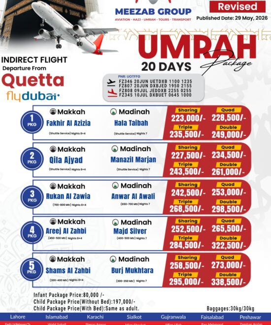 Quetta Umrah Package